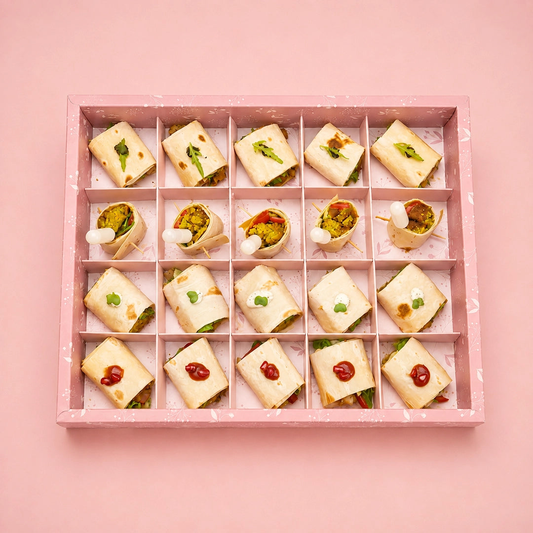 Mazzah Mini Rolls Box with assorted filled mini rolls