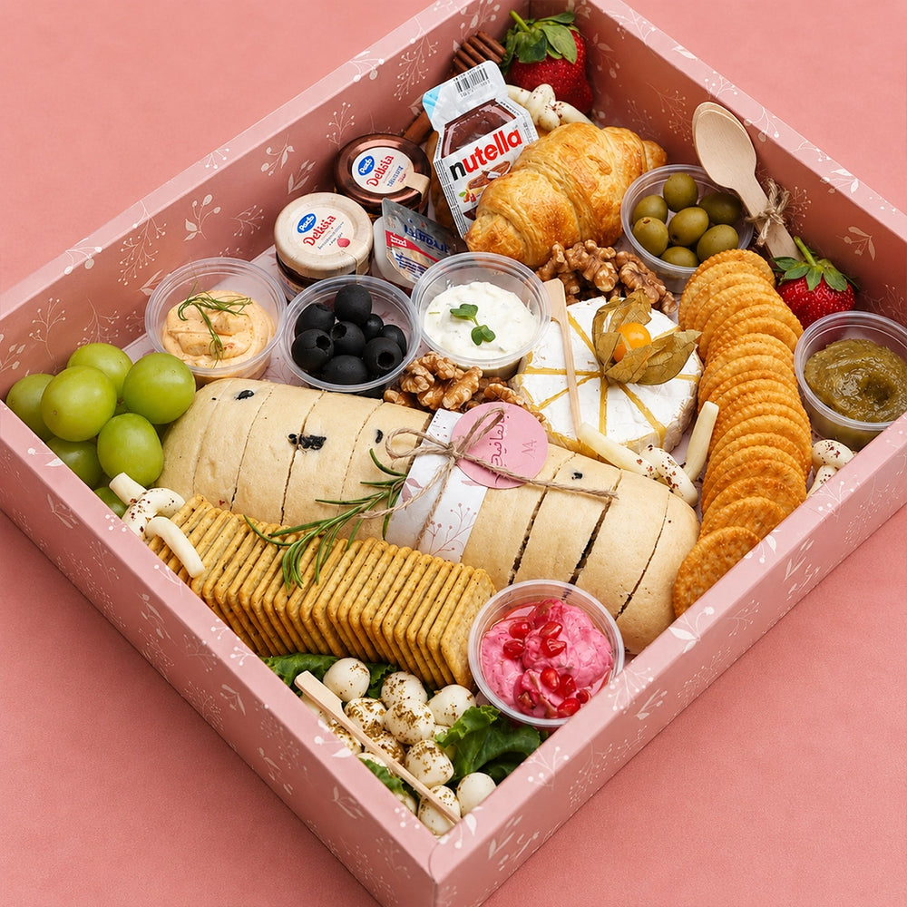 Mazzah Sourdough Bread Box with artisan sourdough loaves — serving presentation