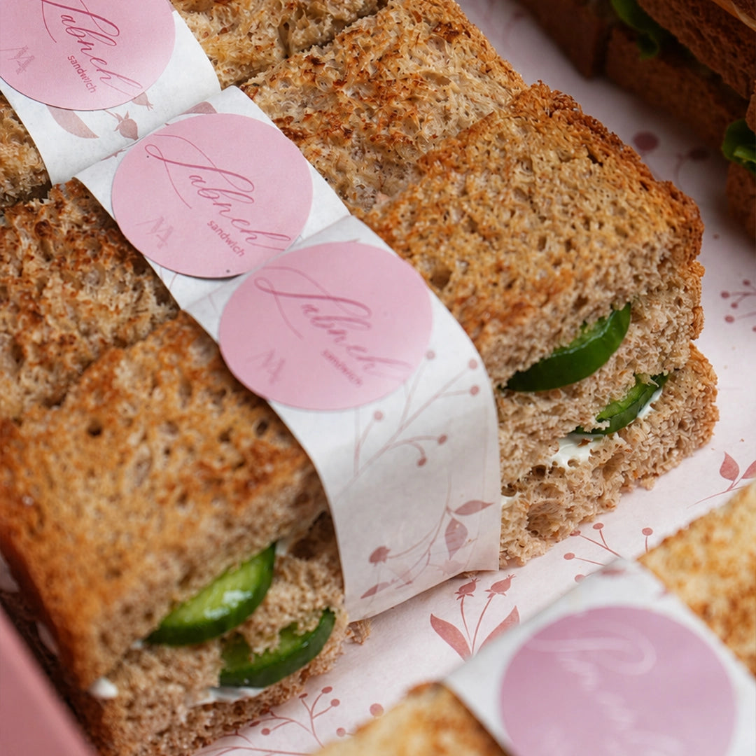 Mazzah Toast Sandwich Box with assorted toast sandwiches